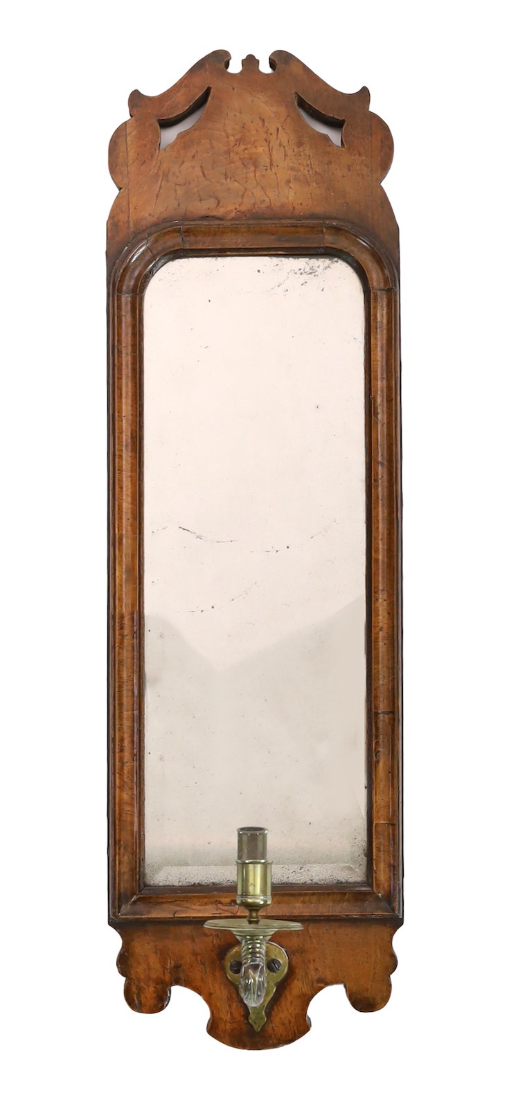 A George I walnut girandole, width 19cm, height 66cm